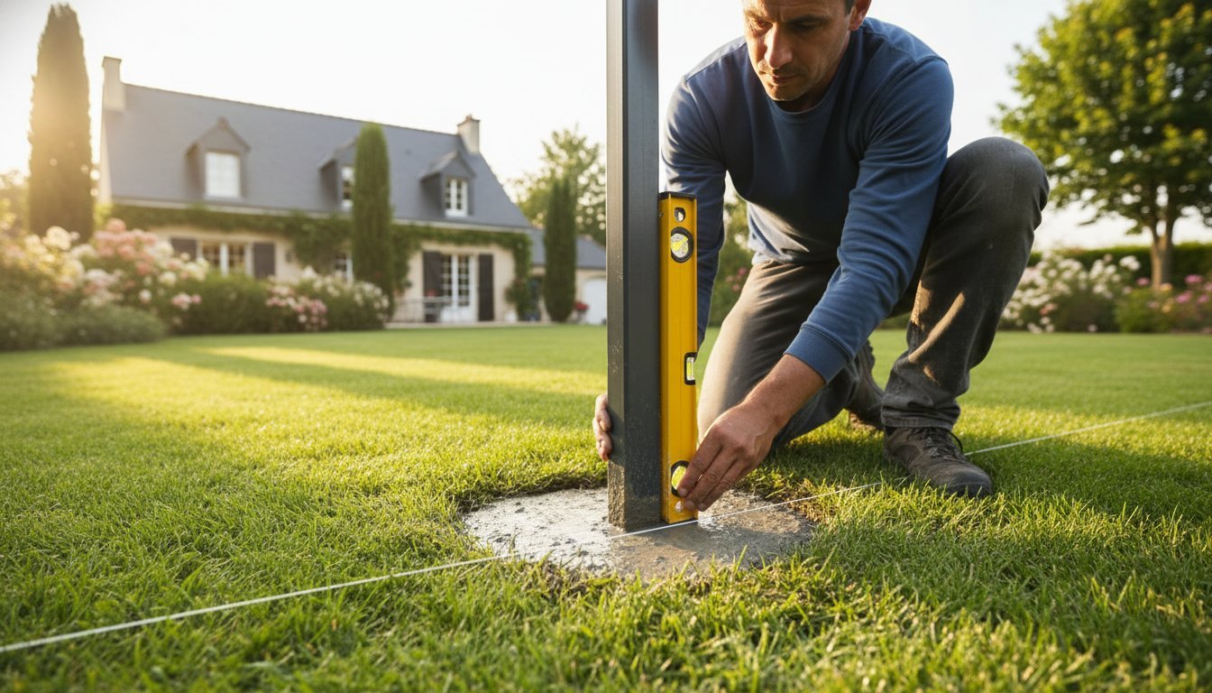 Piquet de clôture à sceller : le guide technique pour une installation durable